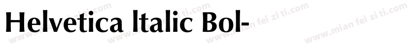 Helvetica ltalic Bol字体转换